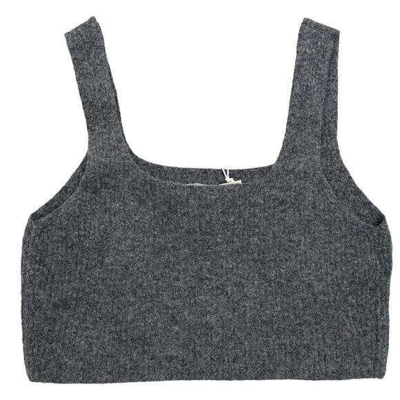Everlane Cozy Stretch Tank Womens M Wool Yak Dark Grey Elevated Basic Luxury NWT - Picture 9 of 12